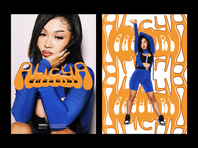 Alicya artists blue branding curvy design logo music orange organic pattern typography white