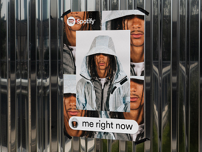 Spotify — me right now artists branding collage design multi image music ooh photo poster spotify typography