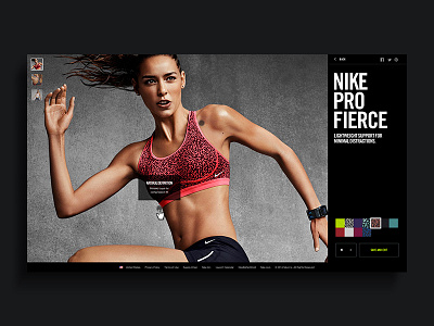 Nike Pro 360 Fit System commerce e commerce experience fit interactive mobile nike training web