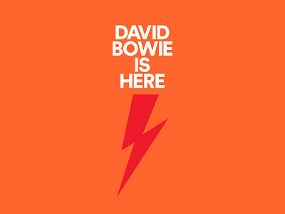 David Bowie Is Here bolt branding david bowie exhibition lockup music new york spotify