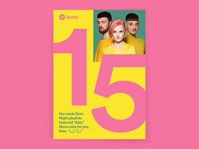 Spotify 2018 Wrapped 2018 artist artists big type campaign clean bandit green music numbers outdoor campaign pink poster spotify typography wrapped yellow