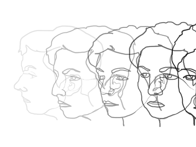 Faces Overlay blind contour illustration line art overlay portrait portrait art