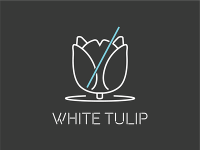 White Tulip -- after hours branding illustrator logo vector