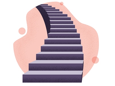 Groovy Stairs illustration illustrator organic shape textured vector