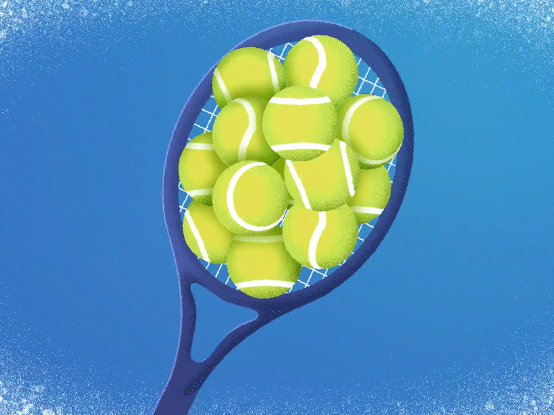 Australian Open animation australian open celanimation illustration motion graphics sport tennis