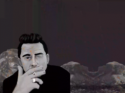 Johnny Cash animation collage johnny cash motion graphics video