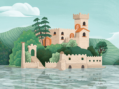 Isola di Loreto children art children book illustration design enviroment environment art illustration