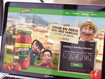 Website for Dolmio brandsite campaign dolmio food history italy kitchen onepage products recipes website