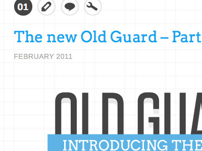 First Article grid illustrator layout typography website