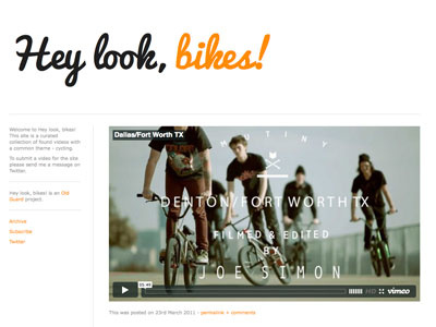 Hey look, bikes! bicycle tumblr typography video web