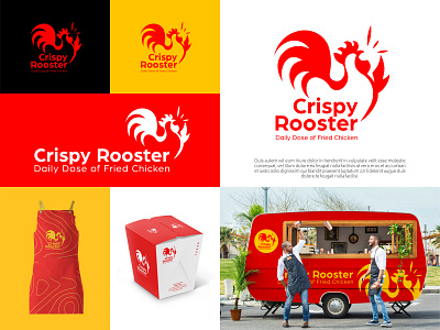 Crispy Rooster beauty logo brand design brand identity branding branding design fast food fastfood food food and drink foodie hawker logo logo design logodesign logotype pro bono snacks