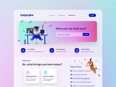 Customer Support Page by Sharon Lee on Dribbble