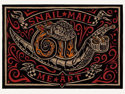 Snail Mail Me Art - Mail Me Art drawing drawn illustration illustrator ink mail art paint pen