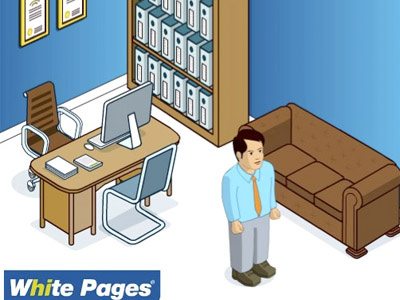 White Pages Animated Banner Advertising Campaign advertising animation banners characters illustration illustrator isometric online people pixel art vector web