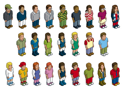 Characters for Heathcare Game App advertising animation app characters game gaming illustration illustrator isometric people pixel art vector