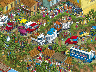 Top Gear Where's Stig? The World Tour - Bolivia book books cars detail illustration illustrator isometric people pixel art places travel vector
