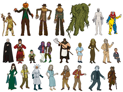 Monsters from Goosebumps Film Where's The Creature? character characters creatures design film graphic hollywood illustration illustrator monsters movies people