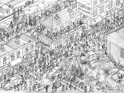 Pencil Rough: Where's Ezra? George Ezra Game Illustration