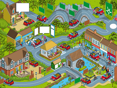 Macmillan Cancer Support‎: Healthcare Support Discussion Map art design detail graphic health healthcare illustration illustrator isometric pixel poster print