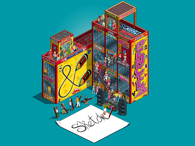 Single Pencil: 2B-Boys & 2B-Girls Illustration breakdancing building design graffiti graphic hip hop illustration isometric pixel art street typography urban