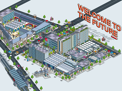 Staffordshire Uni Development Campus Map Illustration architecture campus map cityscape editorial graphic illustrated map illustrated maps illustration illustrator infographics isometric map map illustration map illustrator maps marketing pixel art