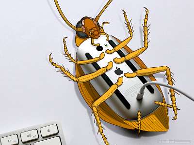 Dear Apple, about your not so 'Magic' Mouse... apple bug cockroach design illustration insect mouse technology vector