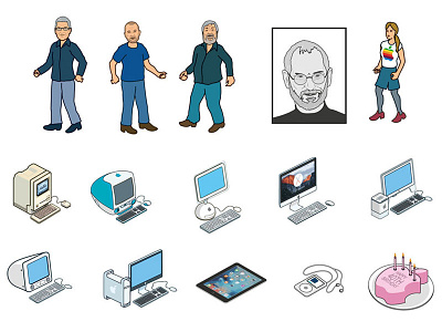 Find Tim Cook Items - Apple 40th Anniversary for MacFormat apple characters computer design detail graphic illustration isometric pixel art technology wheres waldo