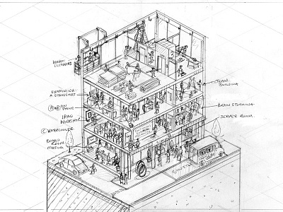 Pencil Rough: Simoni Strategy and Group Structure Illustration drawing wip