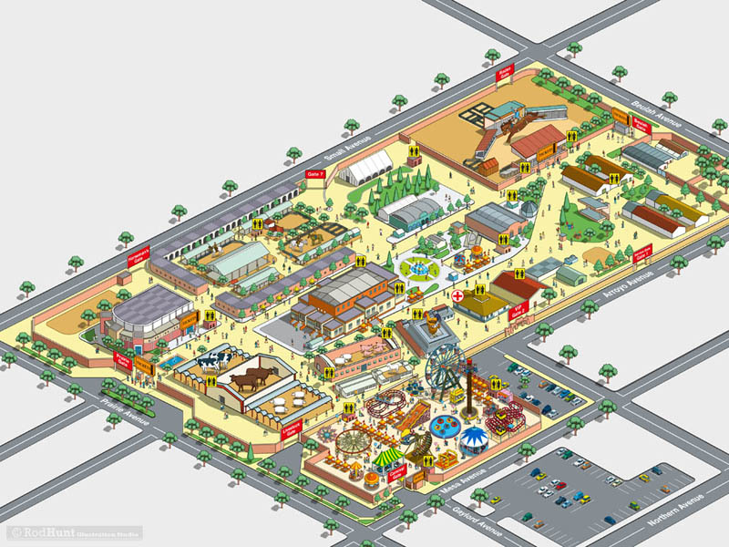 Colorado's State Fair Map Illustration by Rod Hunt on Dribbble