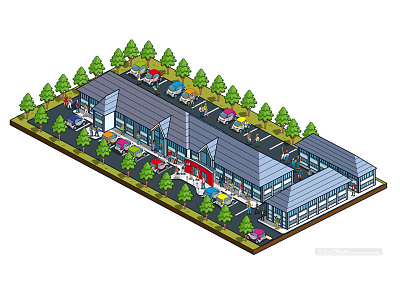 Staffordshire University Map - Blackwall Lane Campus cityscape editorial graphic illustration infographics isometric map maps marketing pixel art