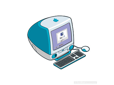 Bondi Blue iMac for MacFormat: Retro Apple Sticker Illustrations apple computers graphic icon icons illustration illustrator isometric pixel art technology vector