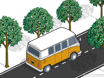 Combi Van illustration for HSBC Mortgage Guide Pitch