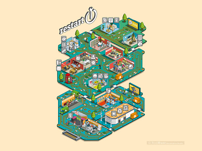 Electronics Utopia Illustration: The Restart Project environment graphics green illustration illustrator infographics information isometric pixel art recycling sustainability technology