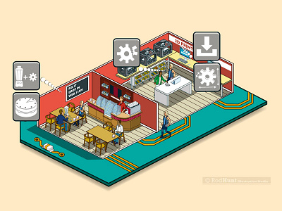 Electronics Utopia Illustration: The Restart Project - detail pixel art