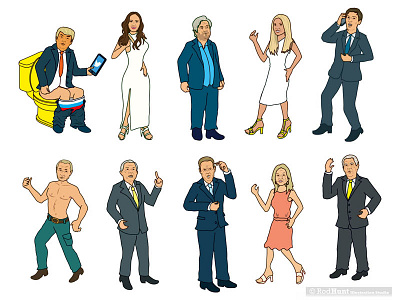 Business of Fashion: Trump & Pals america business cartoons detail editorial graphic illustration illustrator isometric magazine satire trump