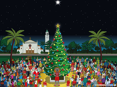 Loyola Marymount University Christmas Message Animation frame advertising animated animation christmas city cityscape education film graphic illustration motion