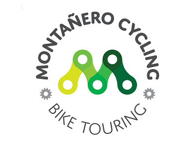 Montañero Logo cycling identity logo