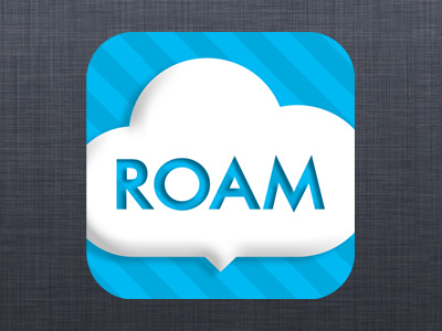 iPhone App icon for ROAMbaby app babytel communications design icon iphone logo mobile roambaby roaming telecommunications