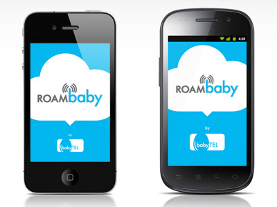 ROAMbaby for iPhone & Android android iphone mobile phone roam roambaby screen splash tech telecommunications