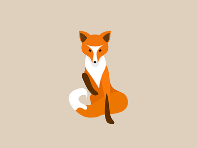 Fox charachter design flat fox illuatration vector xd