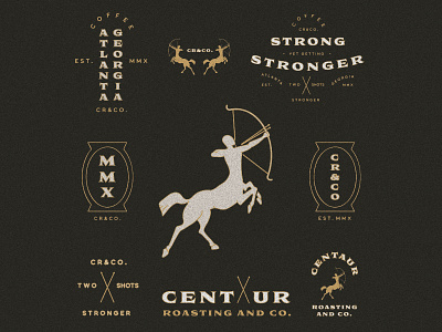 Centaur Roasting and Co. Final art brand branding character clean design flat graphic design icon identity illustration illustrator lettering logo minimal sketch type typography vector