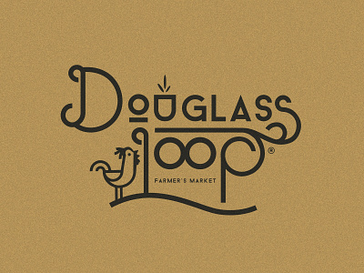 Douglass Loop Farmer's Market brand branding character clean design flat graphic design icon identity illustration illustrator lettering logo minimal typography vector