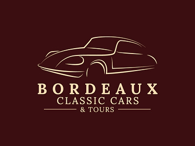 Bordeaux Classic Cars & Tours branding design illustration logo