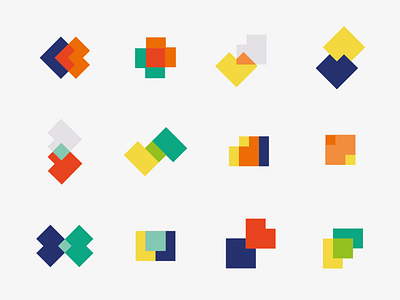 Overlay branding colors design flat geometry illustration vector