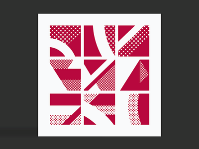 9 tiles - urban landscape architecture bright graphicdesign graphics london maroon screenprinting shapes
