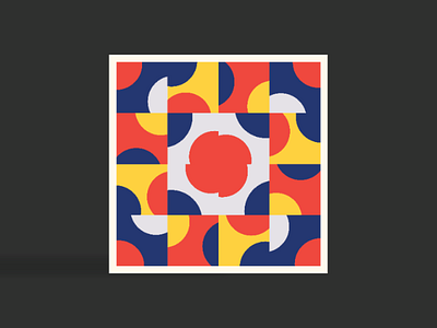 Poppy tile abstract art colourful colours geometricabstraction geometricpattern geometry graphicdesign graphics negativespace pattern repetition