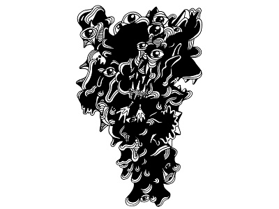 Mind Eyes abstract abstract art black erctrz ericotreze eye eyes illustration ink mind monster nankin vector