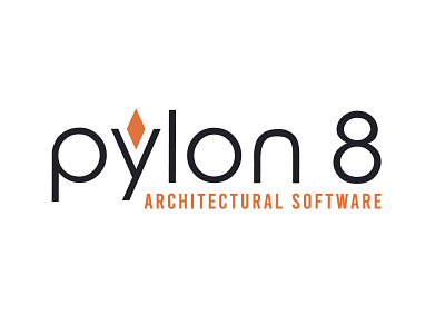 pylon architectural software app architectural architectural branding branding custom logo illustration illustration logo logo design branding logomark software logo typography typography design