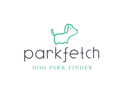 ParkFetch Logo | Dog Park Finder app app branding custom logo dog logo illustration logo logo design branding logo designer logomark logotype typography typography design vector