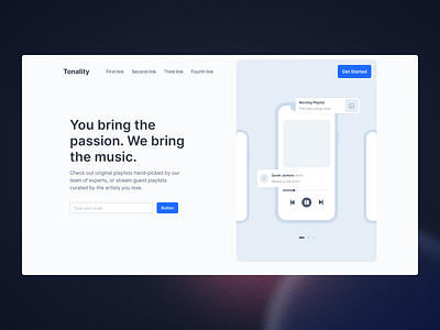 Tonality - Hero figma hero ui ui kit wireframe wireframe kit